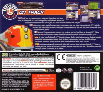 Lionel Trains - On Track (Europe) (En,Fr,De,Es,It) box cover back